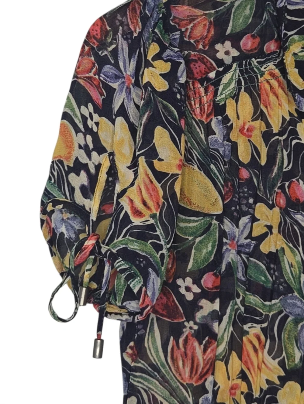 Free People Womens Floral Lemon Meringue Brunch Wedding Guest Midi Dress XS - Picture 4 of 9